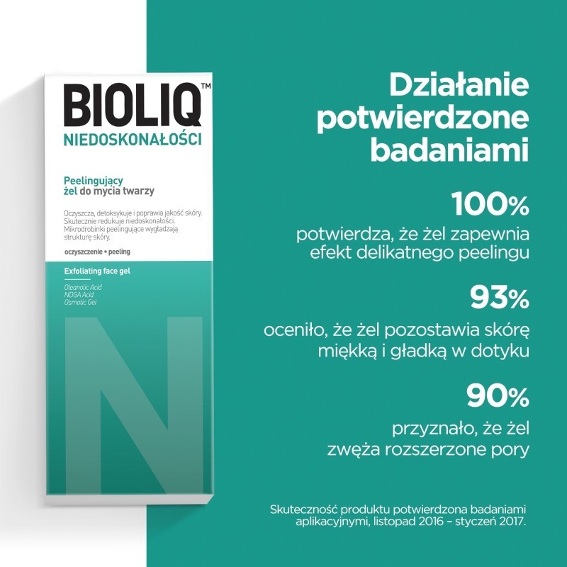 Bioliq Niedoskonałości Peelingujący żel do mycia twarzy 125 ml