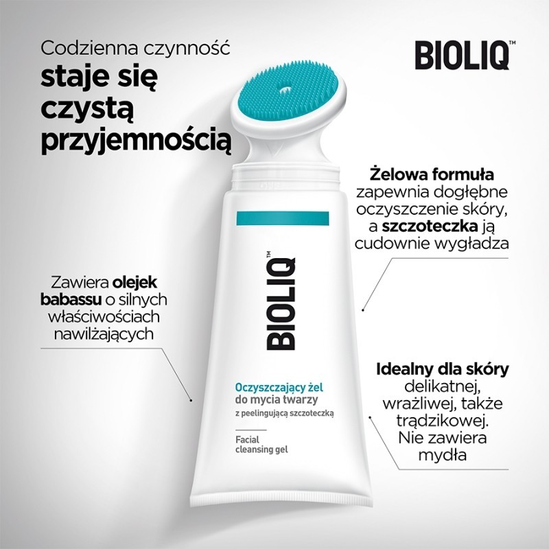 Bioliq Oczyszczający żel do mycia twarzy z peelingującą szczoteczką 125 ml