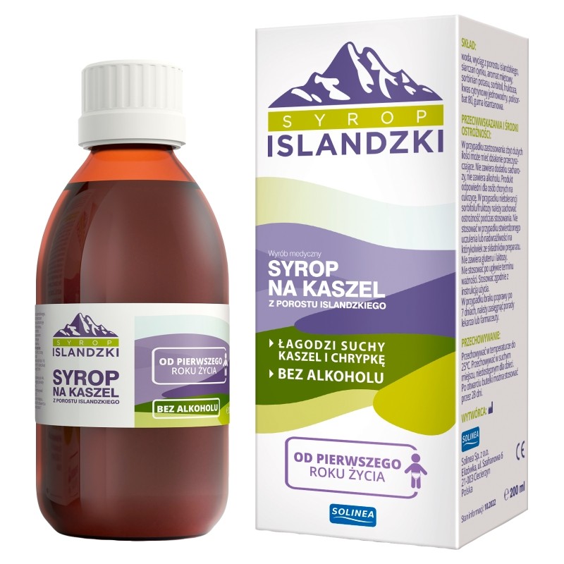 Syrop islandzki Syrop na kaszel z porostu islandzkiego 200 ml