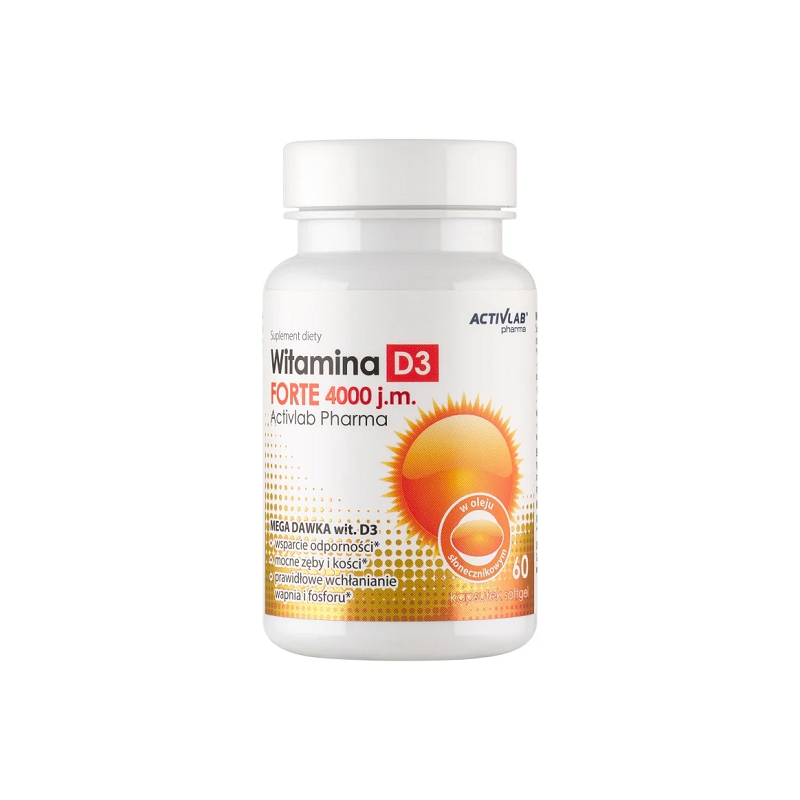 Witamina D3 Forte 4000 j.m. ActivLab Pharma 60 kapsułek
